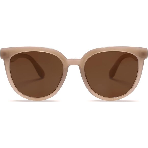 ? Women Brown Trendy Cat Eye Sunglasses Round Polarized Fashion Sunnies Eyewear main image 4